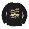 Love God Drink Coffee Read Books Christian Tee Youth Long Sleeve Tee