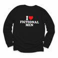 I Love Heart Fictional Men Simple Cute Books Reading Youth Long Sleeve Tee