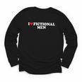 I Love Heart Fictional Men Simple Cute Reading Books Youth Long Sleeve Tee