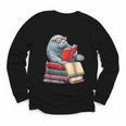 Manatee Reading Books Matching Bookworm Readers Librarian Youth Long Sleeve Tee