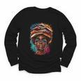 Melanin Girl Afro Book Lover Librarian Teacher Student Youth Long Sleeve Tee
