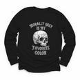 Morally Grey Is My Favorite Color Bookish Skull Youth Long Sleeve Tee Morally Grey Is My Favorite Color Bookish Skull Youth Long Sleeve Tee