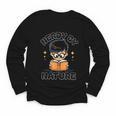 Nerdy By Nature Chibi Cute Book Lover Youth Long Sleeve Tee