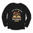 A New Chapter Begins Retired 2026 Floral Book Butterfly Tee Youth Long Sleeve Tee