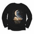 Night Owl Book Club Crescent Moon Late Night Reading Youth Long Sleeve Tee Night Owl Book Club Crescent Moon Late Night Reading Youth Long Sleeve Tee