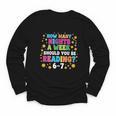 How Many Nights A Week Should You Be Reading 6-7 Book Lovers Youth Long Sleeve Tee