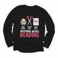 Nothing Beats Reading Rock Paper Scissors Book Lover Library Youth Long Sleeve Tee
