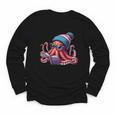 Octopus Reading Book Kraken Book Lover Youth Long Sleeve Tee