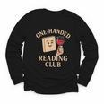 One-Handed Reading Club Smutty Book Lover Youth Long Sleeve Tee