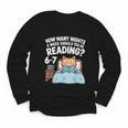 Orange Cat Reading Book 67 Six Seven Meme Youth Long Sleeve Tee