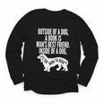 Outside Of A Dog A Book Is Man's Best Friend Apparel Youth Long Sleeve Tee Outside Of A Dog A Book Is Man's Best Friend Apparel Youth Long Sleeve Tee