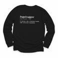 Pagehugger Definition Pun Book Lovers Literary Humor Youth Long Sleeve Tee