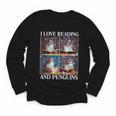 Penguin Love Reading And Penguins Child Book Lover Youth Long Sleeve Tee