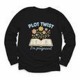 Plot Twist I'm Pregnant Literary Pregnancy Announcement Book Youth Long Sleeve Tee Plot Twist I'm Pregnant Literary Pregnancy Announcement Book Youth Long Sleeve Tee