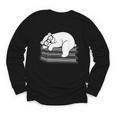 Polar Bear Reading Book Pajama Sleep Youth Long Sleeve Tee