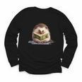 Porcupine Reading Book Hedgehog Book Lover Youth Long Sleeve Tee