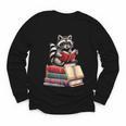 Raccoon Reading Books Matching Bookworm Readers Librarian Youth Long Sleeve Tee
