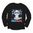 I Read Alotl Cute Axolotl Reading Book Lover Youth Long Sleeve Tee
