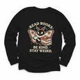 Read Books Be Kind Stay Weird Moth Coffee Lover Reading Youth Long Sleeve Tee Read Books Be Kind Stay Weird Moth Coffee Lover Reading Youth Long Sleeve Tee