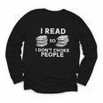 I Read Reading Book Librarian Across America Men Women Kids Youth Long Sleeve Tee