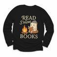 Read S'More Books Campfire Reading Book Lovers Camper Youth Long Sleeve Tee