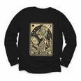 The Reader Tarot Card Book Lover Skeleton Reading Book Youth Long Sleeve Tee