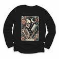 The Reader Tarot Card Skeleton Reading Book Bookworm Bookish Youth Long Sleeve Tee