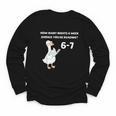 Reading 6-7 Silly Goose Read Books Bookish Bookworm Youth Long Sleeve Tee