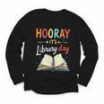 Reading Books Bibliophile Hooray It's Library Day Youth Long Sleeve Tee Reading Books Bibliophile Hooray It's Library Day Youth Long Sleeve Tee
