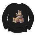 Reading Cat Book Lover Youth Long Sleeve Tee