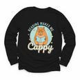 Reading Makes Me Cappy Bookworm Capybara Book Reading Youth Long Sleeve Tee