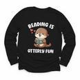 Reading Is Otterly Fun Otter Bookworm Book Lover Librarian Youth Long Sleeve Tee Reading Is Otterly Fun Otter Bookworm Book Lover Librarian Youth Long Sleeve Tee