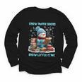 Reading Snow So Many Books Christmas Snow Little Time Youth Long Sleeve Tee