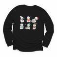 Reading Snowman Christmas Book Lovers Bookworm Librarian Youth Long Sleeve Tee