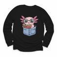 Readsalotl Axolotl Reading Book Lover Reading Pocket Axolotl Youth Long Sleeve Tee Readsalotl Axolotl Reading Book Lover Reading Pocket Axolotl Youth Long Sleeve Tee