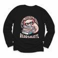 Readsalotl Axolotl Reading Books Glasses Bookworm Pun Fun Youth Long Sleeve Tee Readsalotl Axolotl Reading Books Glasses Bookworm Pun Fun Youth Long Sleeve Tee