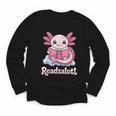 Readsalotl Axolotl Reading Cute Book Lover Bookworm Youth Long Sleeve Tee