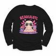 Readsolotl Pink Kawaii Axolotl Book Lover Reading Youth Long Sleeve Tee Readsolotl Pink Kawaii Axolotl Book Lover Reading Youth Long Sleeve Tee