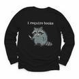 i Require Books Raccoon Youth Long Sleeve Tee