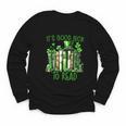 Retro Book Lucky Reading Teacher St Patrick's Day -Adults Small Cotton Blend Polyester Blend Short Sleeve Youth Long Sleeve Tee