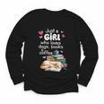 Retro Just A Girl Who Love Dogs Books And Coffee Bookworm Youth Long Sleeve Tee