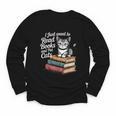 Retro I Just Want To Read Books And Pet Cats Cat For Men Women Kids Youth Long Sleeve Tee Retro I Just Want To Read Books And Pet Cats Cat For Men Women Kids Youth Long Sleeve Tee