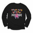 Retro Library Book Fair Queen School Reading Girls Women's Youth Long Sleeve Tee