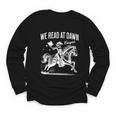 Retro We Read At Dawn Cowgirl Western Librarian Book Lover Youth Long Sleeve Tee