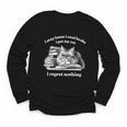 Retro I Stay Home I Read Books I Pet My Cat I Regret Nothing Youth Long Sleeve Tee