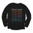 Return To Library Card Book Due Date Bookish Reading Youth Long Sleeve Tee