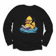 Rubber Duck Reading Book Swim Rubber Duckling Rubber Duckie Youth Long Sleeve Tee