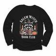 Salem Witch Book Club Raccoon Halloween Youth Long Sleeve Tee