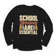 School Librarians Are Essential Library Book Lover Librarian Youth Long Sleeve Tee