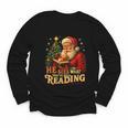 He Sees What You’Ve Been Reading Santa Book Lover Christmas Youth Long Sleeve Tee He Sees What You’Ve Been Reading Santa Book Lover Christmas Youth Long Sleeve Tee